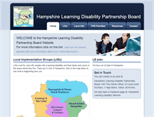 Tablet Screenshot of hampshirelearningdisabilitypartnershipboard.org.uk